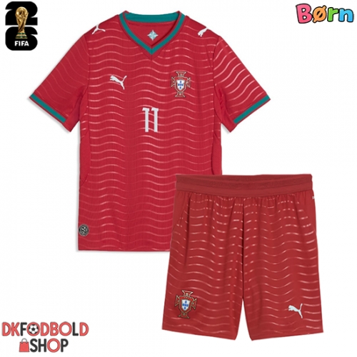 Portugal Joao Felix #11 Hjemmebanesæt Børn VM 2026 Kort ærmer (+ korte bukser)